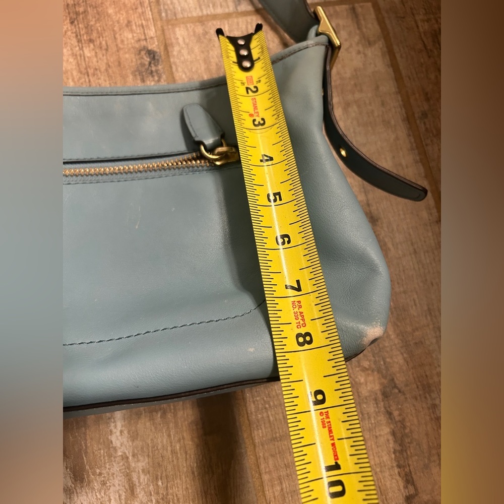 Coach Slate Blue Leather Crossbody Bag- See Pics - Picture 10 of 12